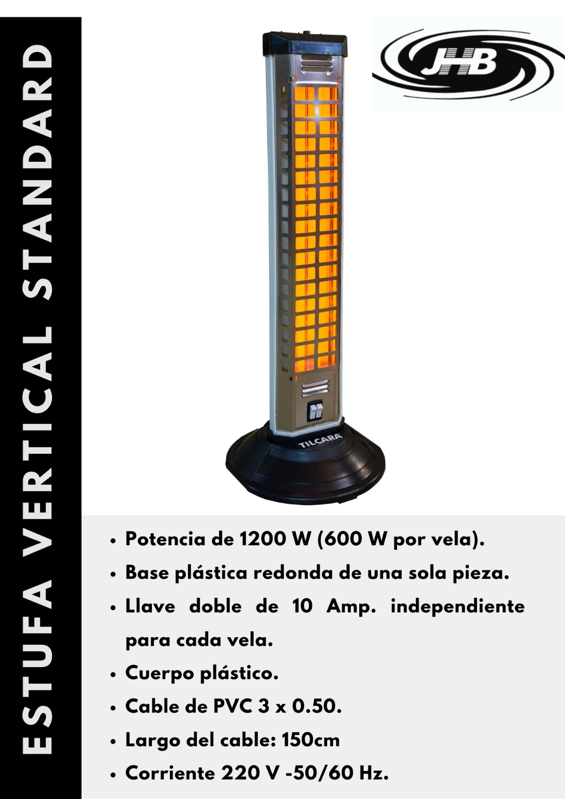 Ficha técnica estufa vertical Tilcara